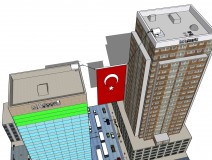 Automatic Motorized Flag Hanging System For Between Buildings and Towers