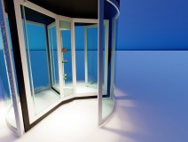 Revolving Door With Showcase