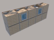 Bulletproof Glass Frame System for Gabion Sand Filled Defence Wall