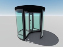 Revolving Door With Showcase