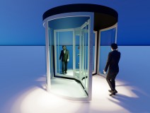 Revolving Door With Showcase