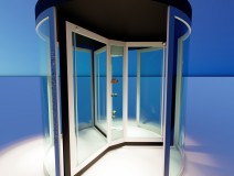 Revolving Door With Showcase