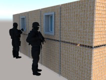 Bulletproof Glass Frame System for Gabion Sand Filled Defence Wall