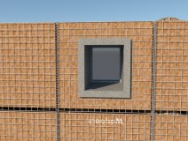 Gabion Kum Dolu Çevre Duvarı İçin Balistik Cam 