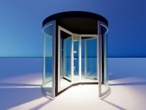 Revolving Door With Showcase