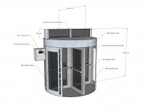 Ballistic Bulletproof Revolving Door