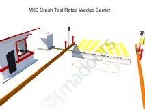 High Security M50 M30  Wedge Barrier Shallow Mount Road Blocker