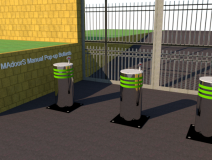 Manual Retractable Rising Bollards