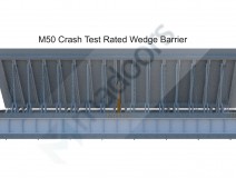 High Security M50 M30  Wedge Barrier Shallow Mount Road Blocker