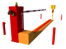 Vehicle Spike Barrier with Drop Arm Barrier