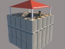 Gabion Basket , Gabion Wall , Gabion Cage Ballistic Guard Watchtower (Type 1)