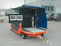 Mobile Pulled Type Trailer X-ray Handbag Baggage Scanner