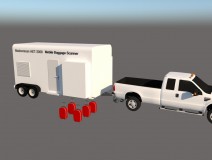 Mobile Pulled Type Trailer X-ray Handbag Baggage Scanner