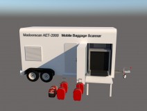 Mobile Pulled Type Trailer X-ray Handbag Baggage Scanner