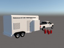 Mobile Pulled Type Trailer X-ray Handbag Baggage Scanner