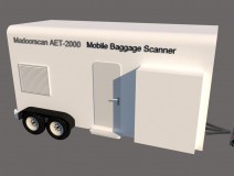 Mobile Pulled Type Trailer X-ray Handbag Baggage Scanner