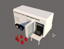 Mobile Pulled Type Trailer X-ray Handbag Baggage Scanner