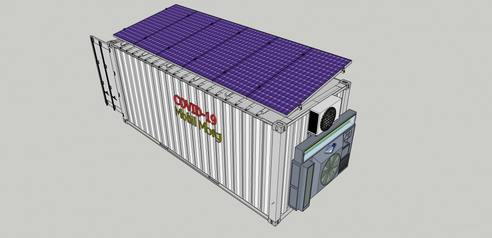 Coronavirus COVID-19 Mobile Container Trailer Morgue