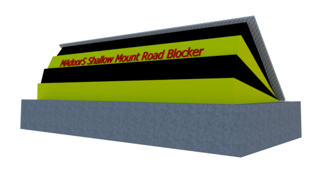 Shallow Telescopic Accordion Road Blocker Barricade Barrier 