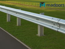 W-Beam Highway Guardrail System 2-Wave Roadside Barrier