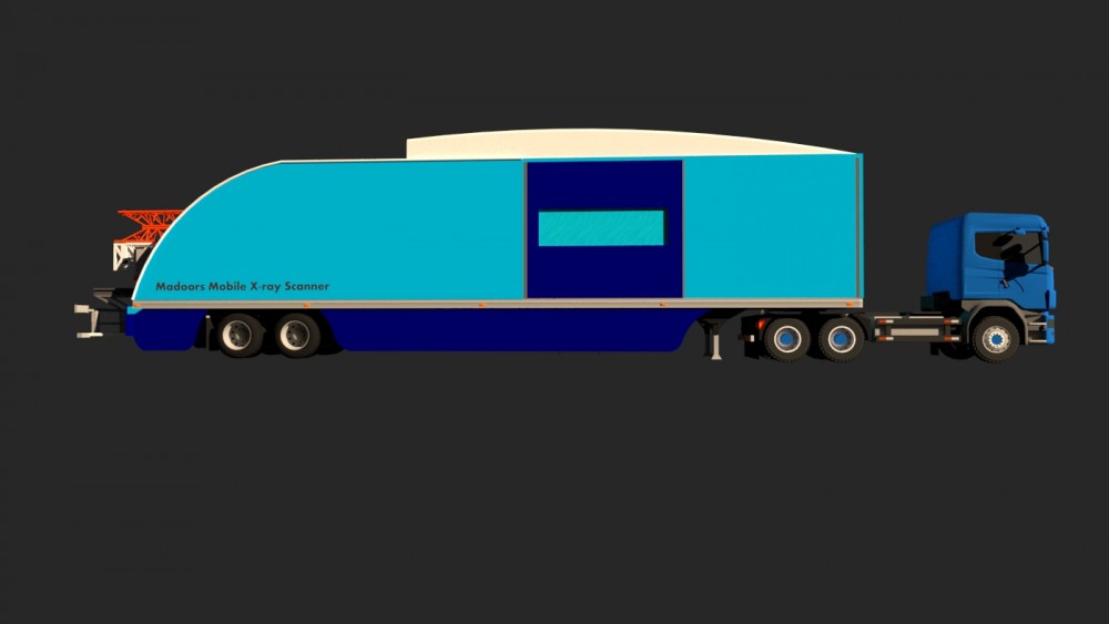 Mobile Trailer X-Ray Container , Truck , Vehicle , Cargo Screening Inspection Scanning