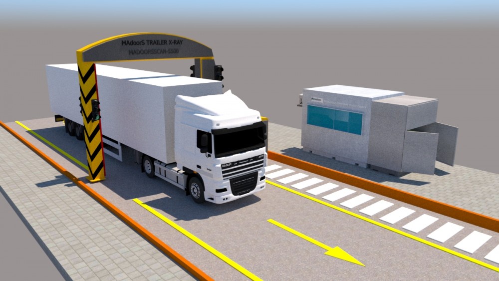 Portal Gantry X-Ray  Truck Cargo Trailer Container Scanning 