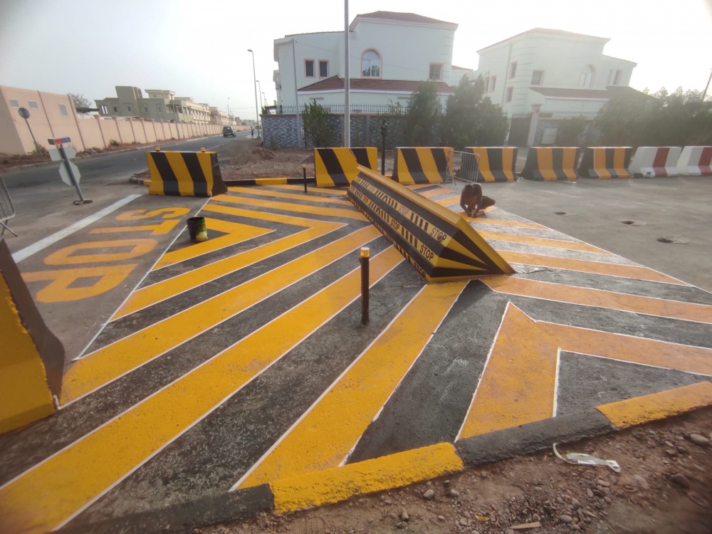 Cibuti Cumhurbaşkanlığı Sarayı Akordiyon Road Blocker Bariyer 